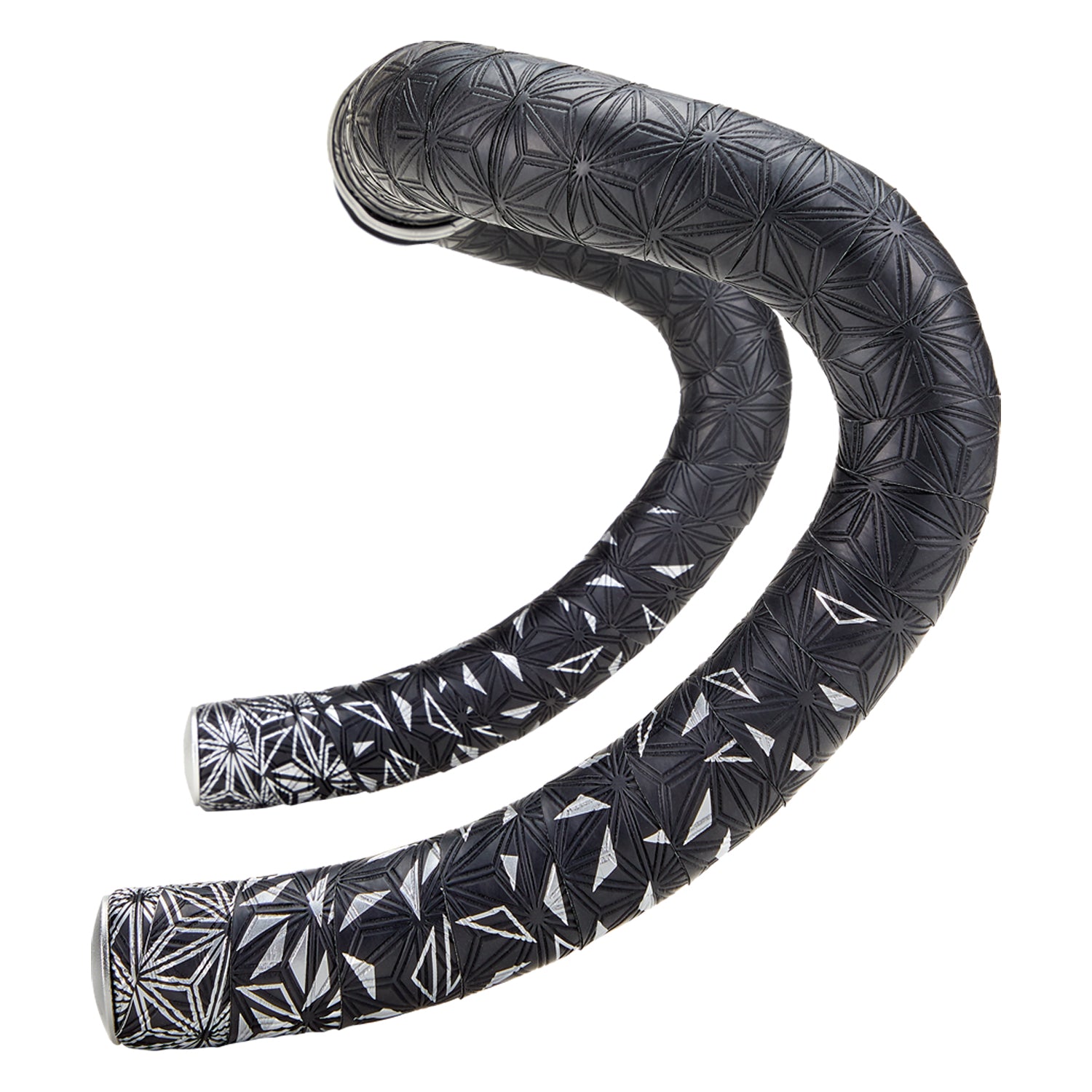 Supacaz Super Sticky Kush - Star Fade - White + Ano Black Plugs