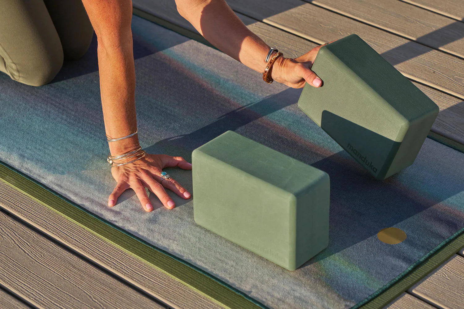 Manduka Yoga Blocks R Foam Sage