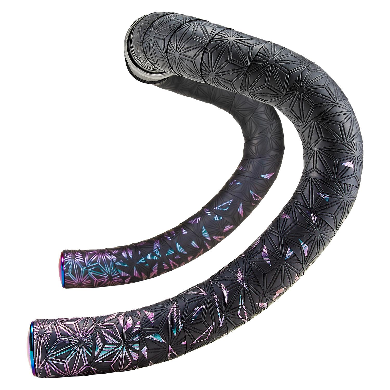 Supacaz Super Sticky Kush - Star Fade - Oil Slick + Oil Slick Plugs