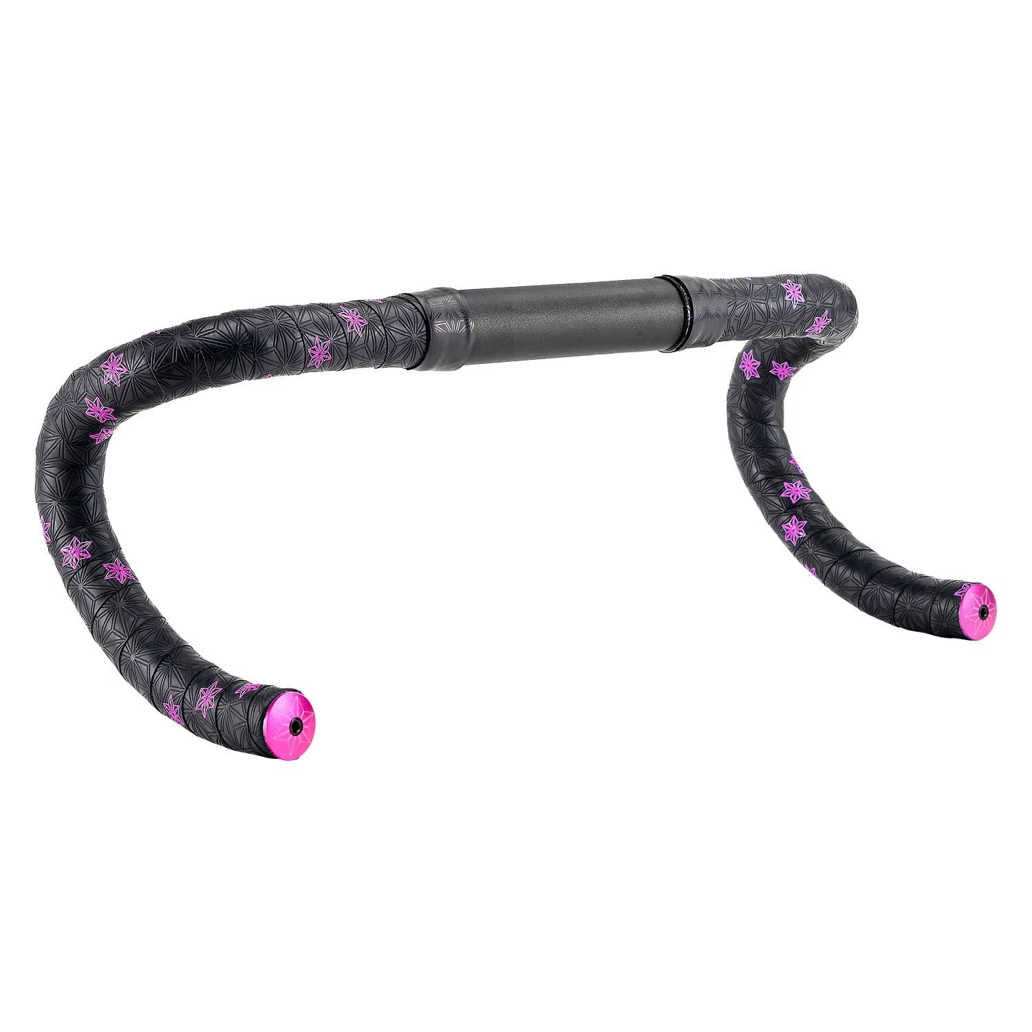 Supacaz Super Sticky Kush - Galaxy - Neon Pink + Ano Pink Plugs