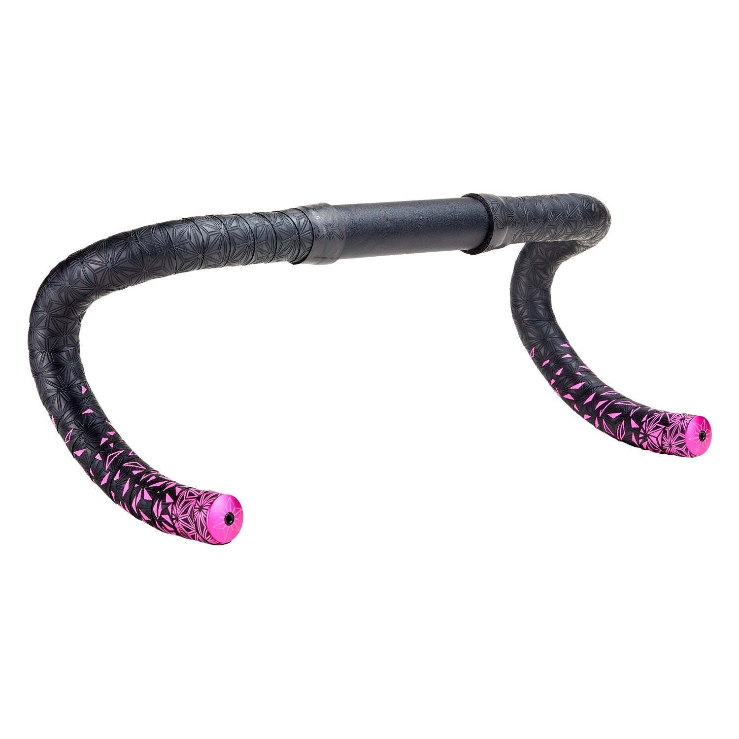 Supacaz Super Sticky Kush - Star Fade - Neon Pink + Ano Pink Plugs